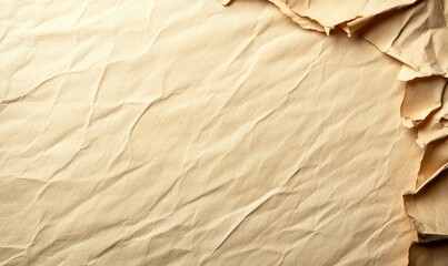 Poster - Distressed old paper with a torn edge and crinkled texture makes a visually interesting background.