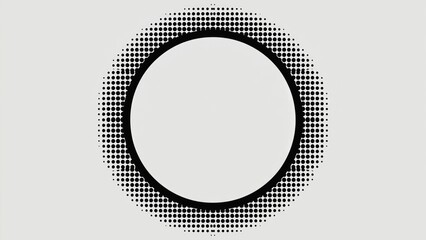 Poster - A simple design featuring a black and white dotted circle on a white background
