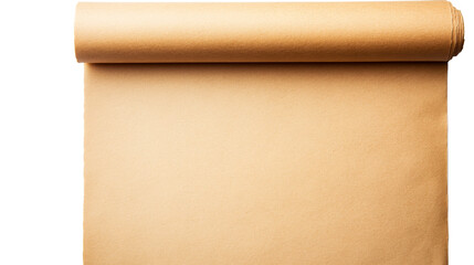 Wall Mural - antique brown parchment scroll with rolled top corner, cut out transparent