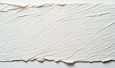 Poster - A close-up of textured crinkled white paper creates a versatile and abstract background.