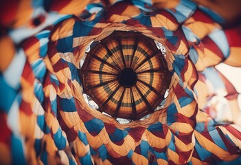 Wall Mural - air abstract balloon background inside hot view colorful heat transport leisure ballooning colours journey airship bright up sport flight adventure freedom sky fun blue fly ride colourful striped