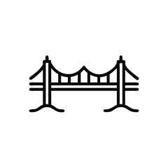 Poster - Suspension Bridge Icon Structure, Design, Engineering, Architecture, Landmark