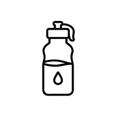 Poster - Water Bottle Icon Hydration, Fitness, Sport, Drink, Plastic, Container
