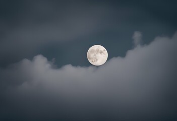 Wall Mural - moon clouds eerie spooky white full moonlight dark halloween cloudscape beautiful background bright 