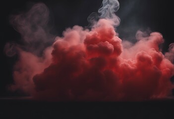 Poster - black red smoke concept fluffy fog background fire darkness puffs design energy colours curve cloud grey air dynamic art chemistry light condensation abstract wave ink horror effect graphic dark gas