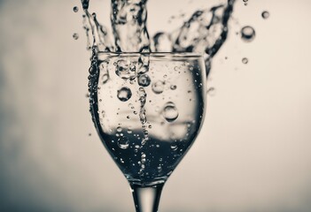 Wall Mural - pouring appearing water clean bubbles when wet background flow drop pattern wave freshness nature la