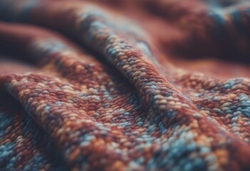 Poster - fabric sweater texture knit pattern abstract space yellow blue decoration background colours pink blur paint element art light green purple empty graphic soft blurred up
