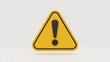 © Photique - 3D yellow caution sign with exclamation mark.