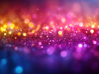 Aufkleber - Vibrant and Dynamic Bokeh Effect Abstract Background