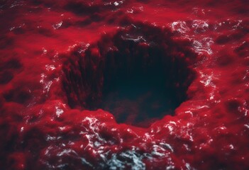 Wall Mural - ocean bloody abstract spot colors scary water abyss background middle sins vibrant dark devil red pa