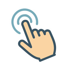 Leinwandbilder - Hand Cursor Click Icon Vector Design