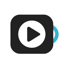 Fototapete - Minimal Play Button Vector Icon


