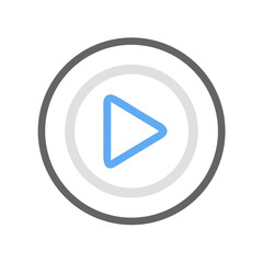Fototapete - Minimal Play Button Vector Icon

