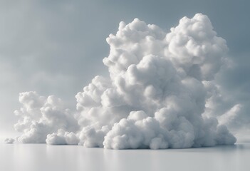 Wall Mural - different views background random render shapes collection art isolated 3d white cumulus clip abstra