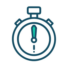 Aufkleber - Stopwatch Sign Icon Vector for Timing, Measurement, and Precision Concepts