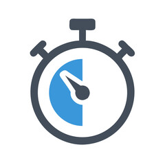 Aufkleber - Stopwatch Sign Icon Vector for Timing, Measurement, and Precision Concepts