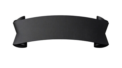 Wall Mural - black textured banner shape design element vector, cut out transparent