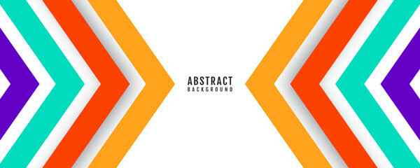 Poster - Colorful abstract background overlap layer on bright space with arrows lines effect decoration. Modern graphic design element stripes style concept for web banner, flyer, card, or brochure cover