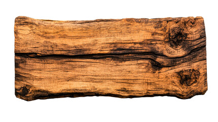 Wall Mural - rustic wooden plank with rich grain texture, cut out transparent