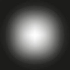 Poster - Bright center glow. Radial white focus. Vector transparent shape. Soft gradient circle.
