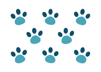 paws repeat pattern white vector