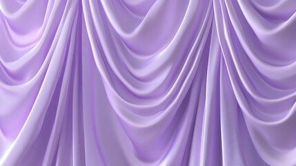 Poster - Soft, flowing, lavender fabric drapery with graceful folds, creating a serene and calming atmosphere for elegant settings