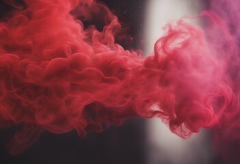 Wall Mural - wallpaper vapor smoke black red movement flowing chemistry effect dark gas art abstract background c
