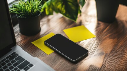 Poster - App prototype testing tools with smartphone, sticky notes, and testing checklist