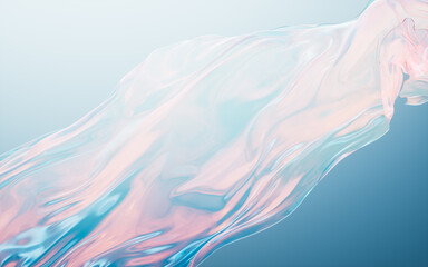 Poster - Flowing transparent cloth background, 3d rendering.
