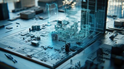 Poster - Circuit board D model displayed alongside annotated PCB layout and electronics tools