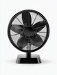 © jirapong - Black Table Fan with Square Base on White Background