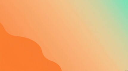 Poster - Abstract Gradient Background in Orange and Aqua  