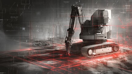 Poster - Robotic surveying equipment scanning building foundation from multiple angles