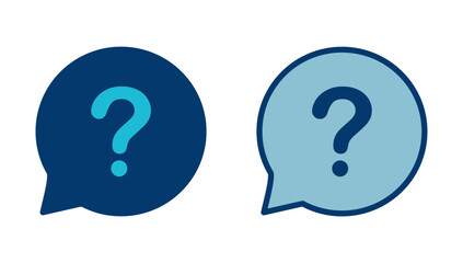 Poster - Question Icon vector isolated on white background. Question mark sign. help icon. Faq