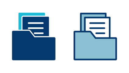 Poster - Folder Icon vector isolated on white background. Folder and documents Icon. icon archive