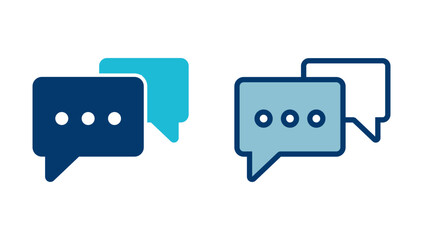 Poster - Chat icon vector isolated on white background. Chat vector icon. Speech bubble. message. contact us