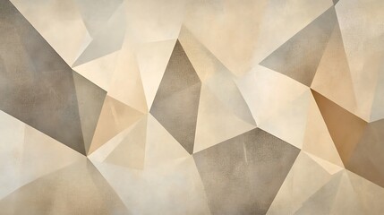Poster - abstract geometric background featuring a harmonious blend of soft earth tones including beige, crea