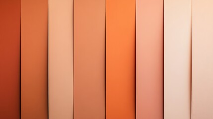 Poster - A collection of vertical color swatches featuring shades of warm peach, light coral, and soft blush tones arranged neatly for design purposes