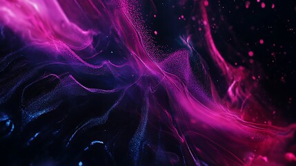 Fototapete - Abstract portrayal of vibrant colors in swirling patterns, showcasing dynamic movement and energy reminiscent of cosmic phenomena with shades of purple, pink, and blue