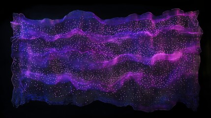 Poster - a vibrant abstract representation of a cosmic scene featuring swirling purple, pink, and blue colors
