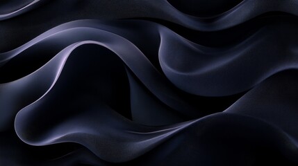 Wall Mural - abstract waves flow with elegant curves and dark, muted colors. subtle, captivating, and dimensional