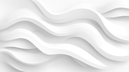 Wall Mural - abstract white waves cascading, creating fluid and dynamic lines. clean, elegant, and modern