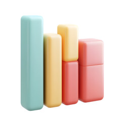 Poster - Colorful rectangular containers in pastel hues.