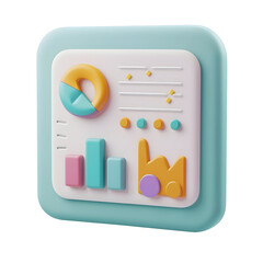 Poster - Colorful dashboard with various data visualization elements.