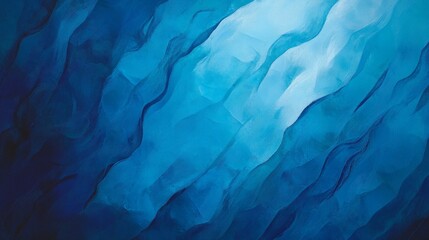Wall Mural - rippling waves deep blues intertwine, creating a textured, dynamic aquatic flow with luminous highli