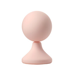 Poster - A light pink sphere on a tapered base.