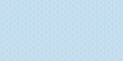Poster - abstract overlapping vector abstract pattern wave lines fabric blue square line background. seamless