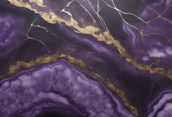 Wall Mural - purple marble stone gold vein vivid graphite texture geode wallpaper background
