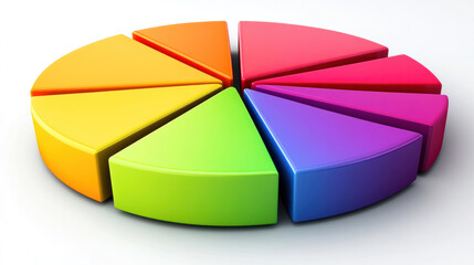 Poster - A colorful pie chart with each slice representing a different color. The pie chart is divided into eight equal slices, each with a different color