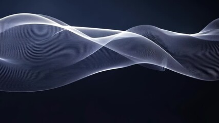 Poster - abstract waves and flowing lines in dark background create sense of movement and elegance, showcasin